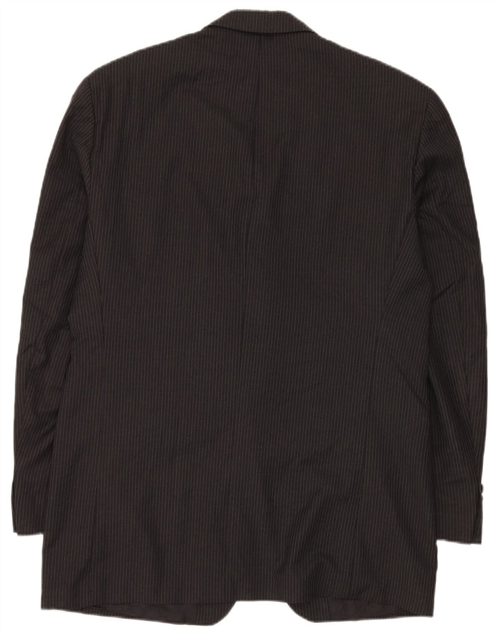 Jaqueta blazer masculina de 3 botões Chaps Ralph Lauren Reino Unido 42 XL cinza risca de giz lã
