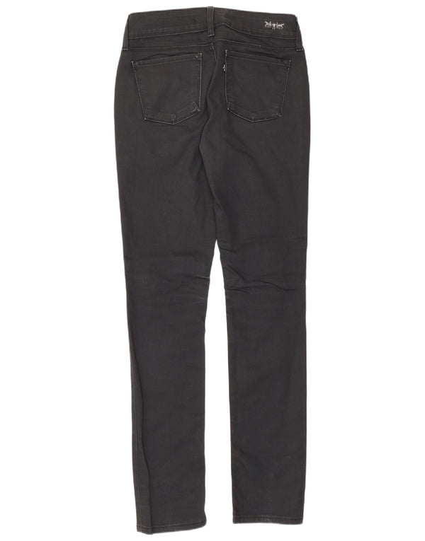 Jeans femininos Levi's Slim W28 L32 algodão preto