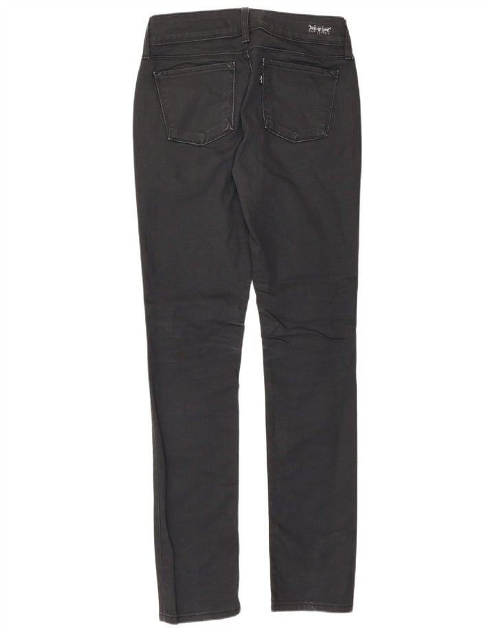 Jeans femininos Levi's Slim W28 L32 algodão preto