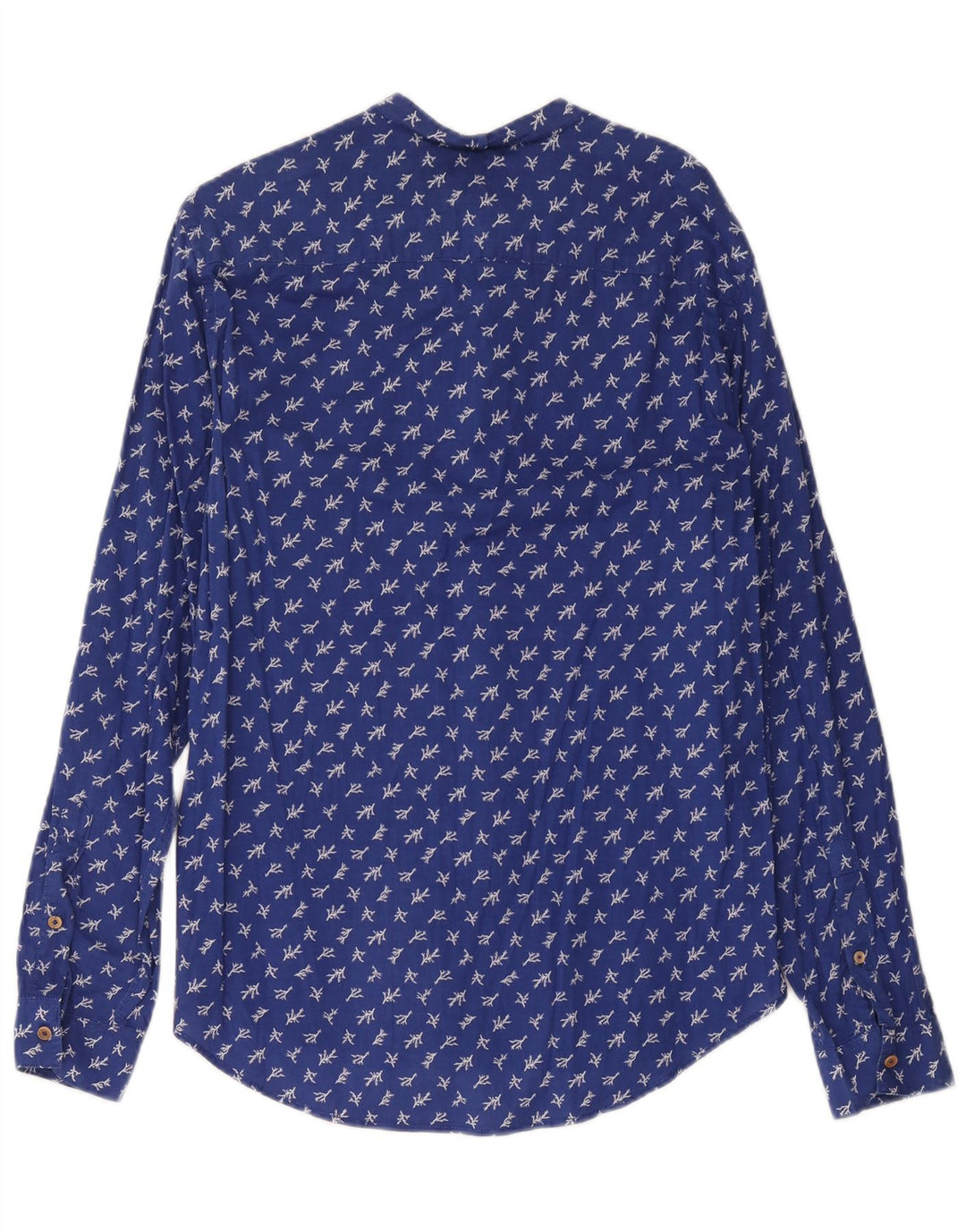 Camisa masculina Benetton XS azul floral