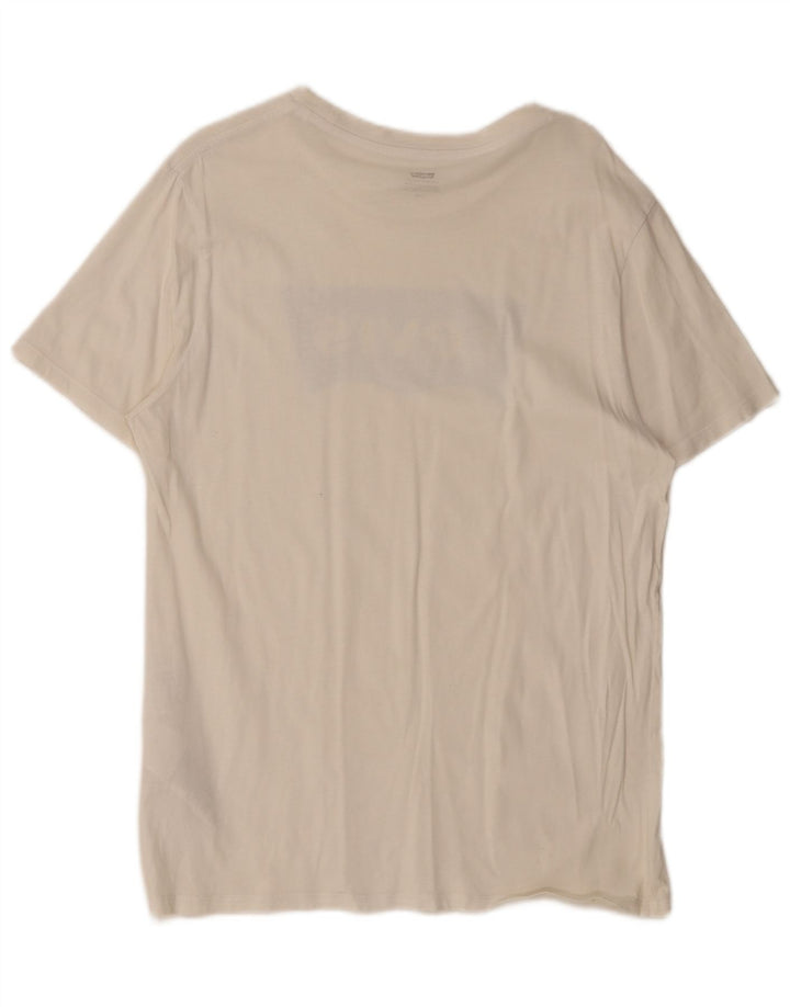 Camiseta gráfica masculina Levi's Top grande de algodão branco