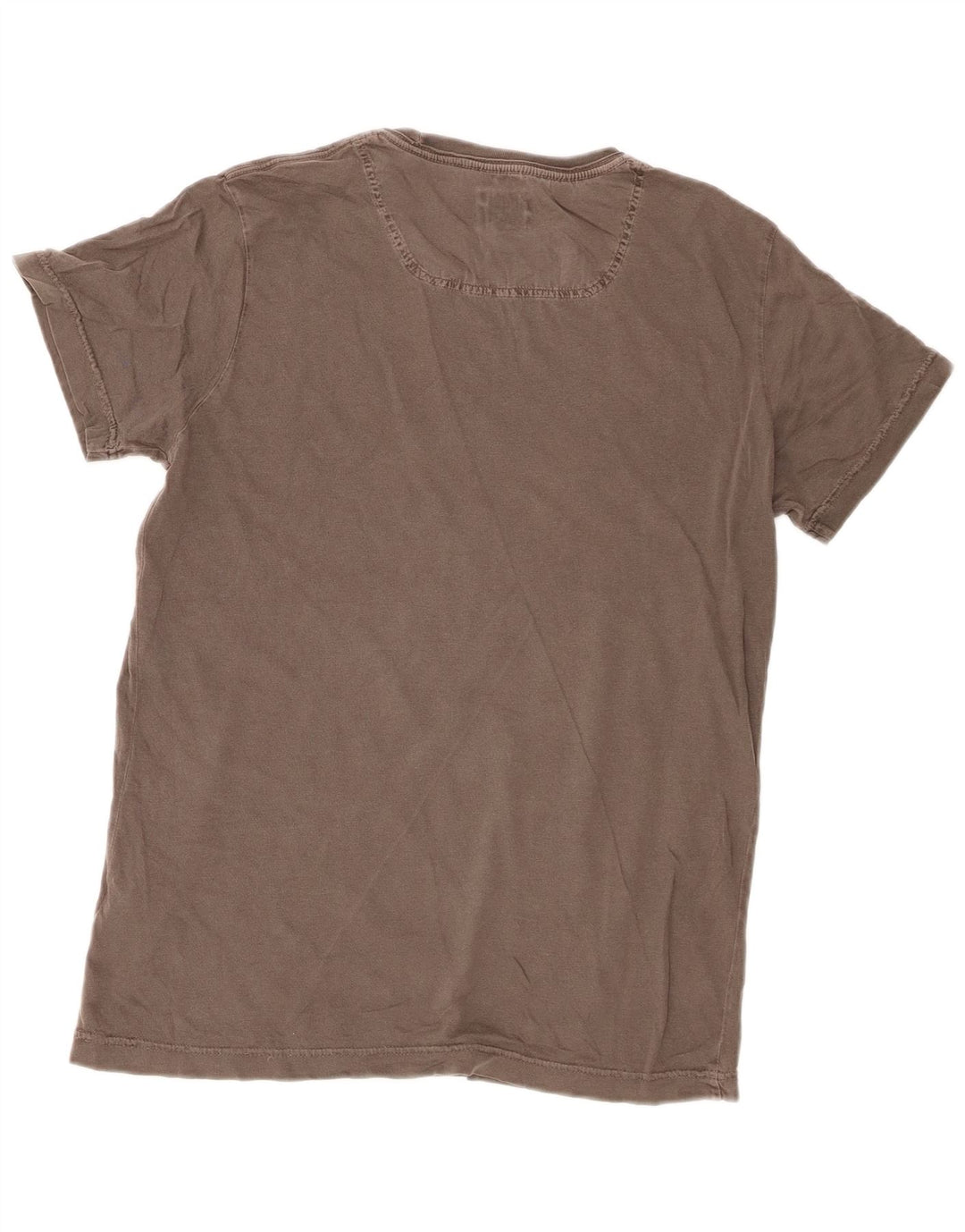 Diesel Camiseta masculina gráfica Top algodão cinza médio