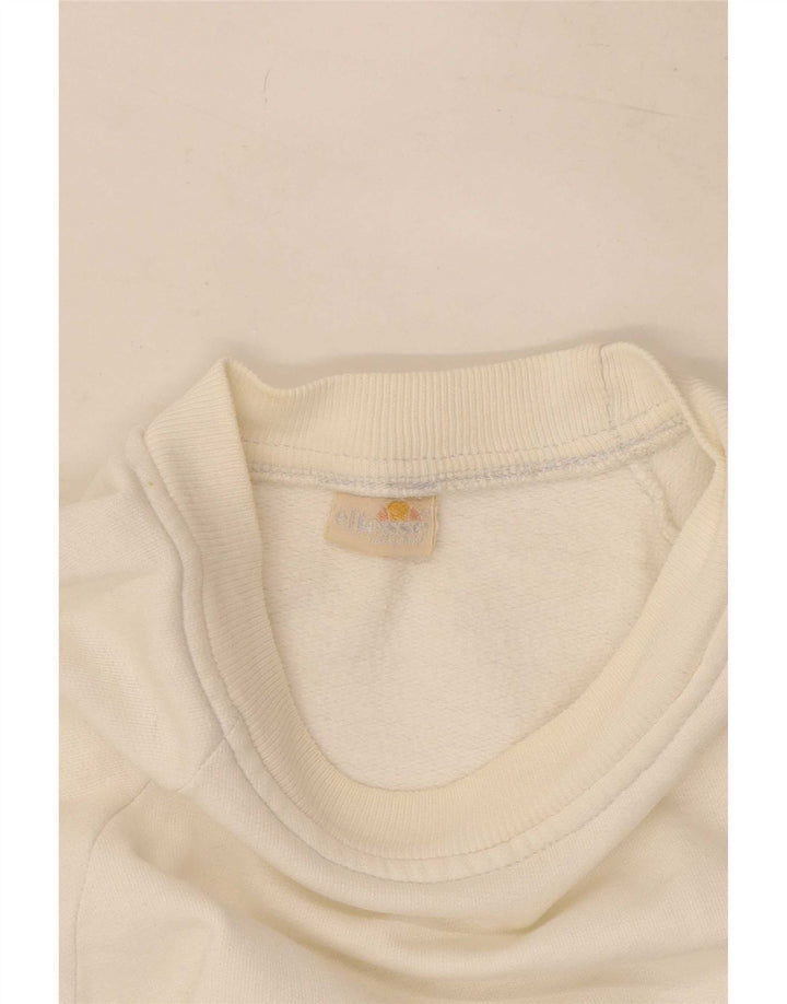 Ellesse moletom masculino jumper grande algodão listrado branco