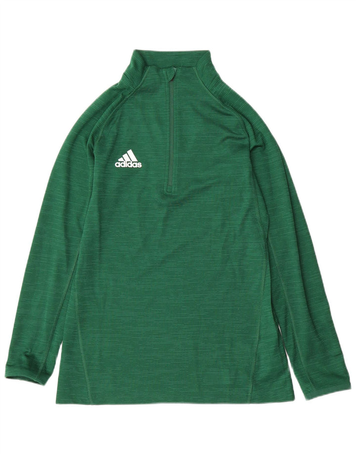 ADIDAS Womens Aeroready Pullover Tracksuit Top Reino Unido 8/10 Pequeno Verde