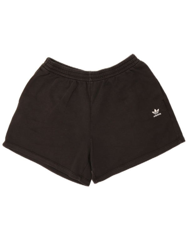 Shorts esportivos femininos Adidas UK 16/18 grande algodão preto