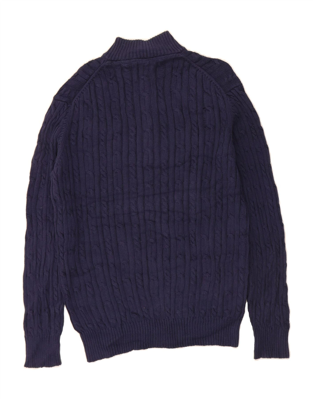 IZOD Mens Zip Neck Jumper Sweater XL Navy Blue Cotton Vintage Izod and Second-Hand Izod from Messina Hembry 