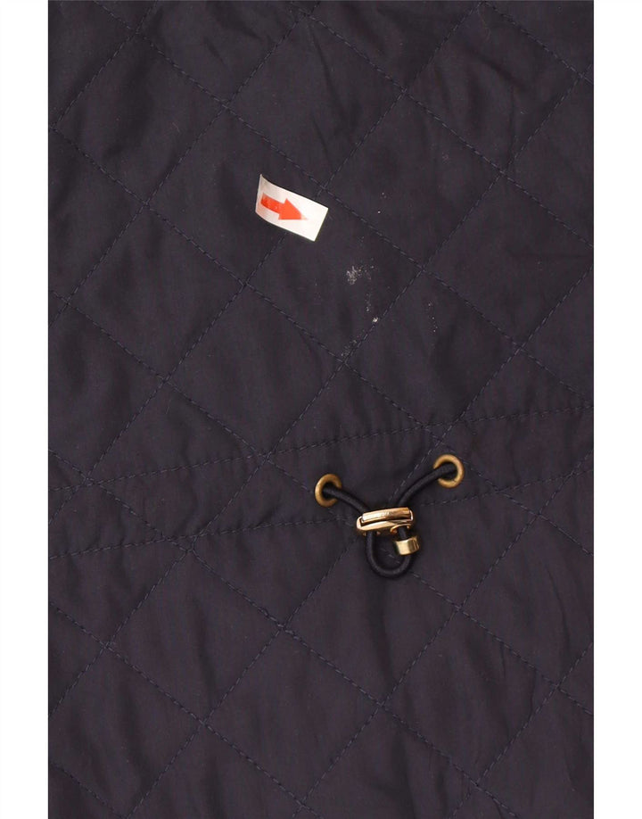 Colete acolchoado feminino Zara UK 18 XL azul marinho