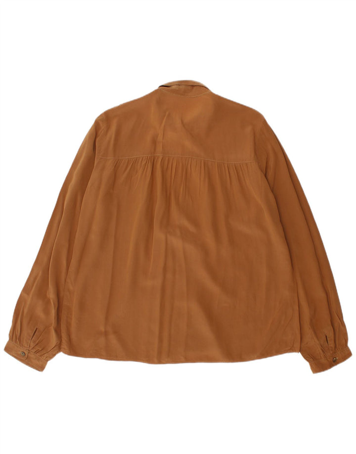Camisa feminina VINTAGE UK 18 XL marrom