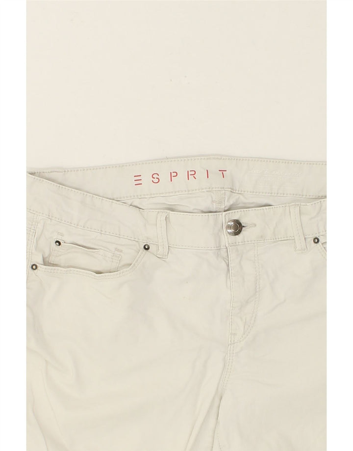 ESPRIT Womens Slim Fit Casual Trousers W34 L31 White Cotton Vintage Esprit and Second-Hand Esprit from Messina Hembry 