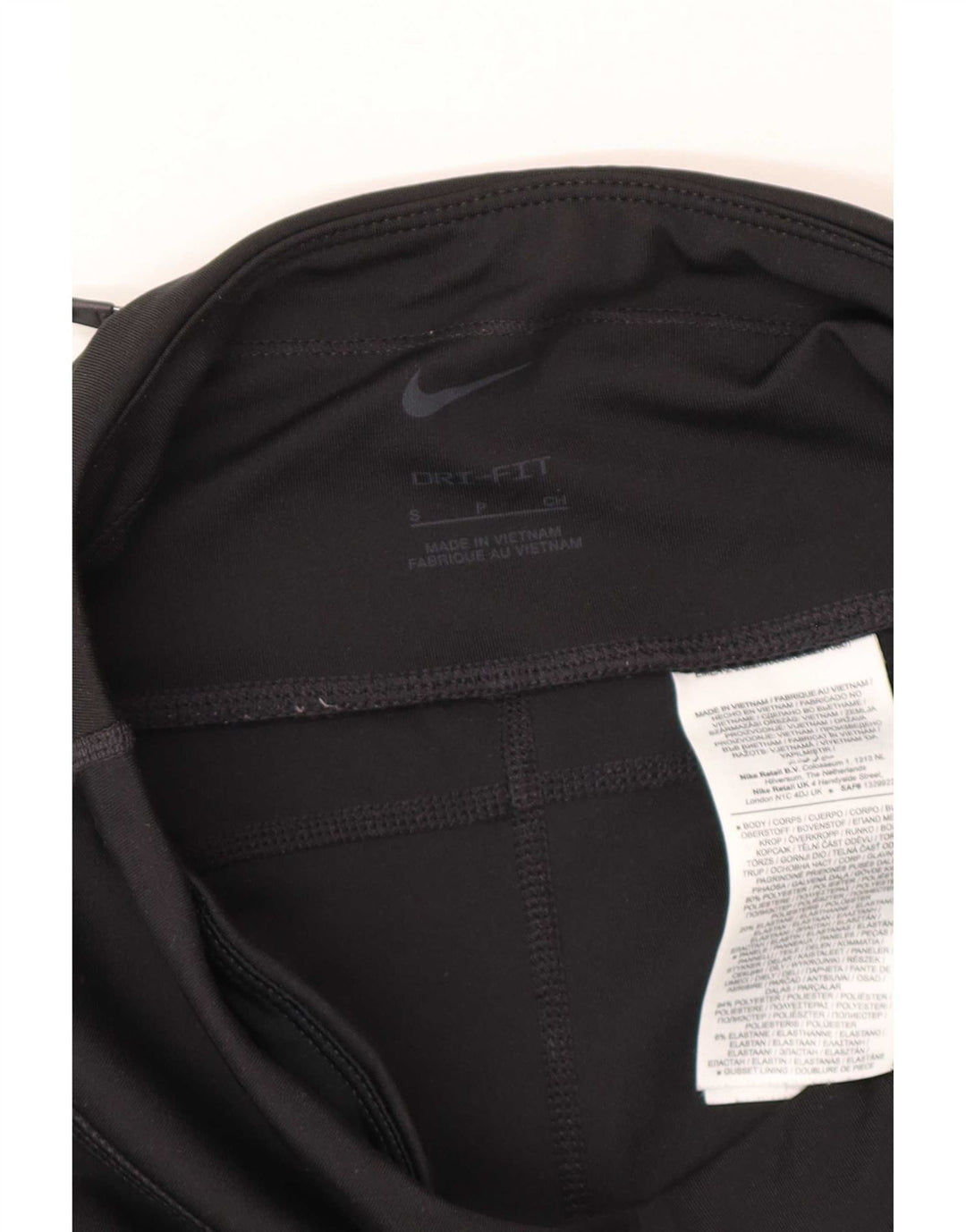Leggings Nike Dri Fit para mulher UK 8 pequeno preto colorblock poliéster