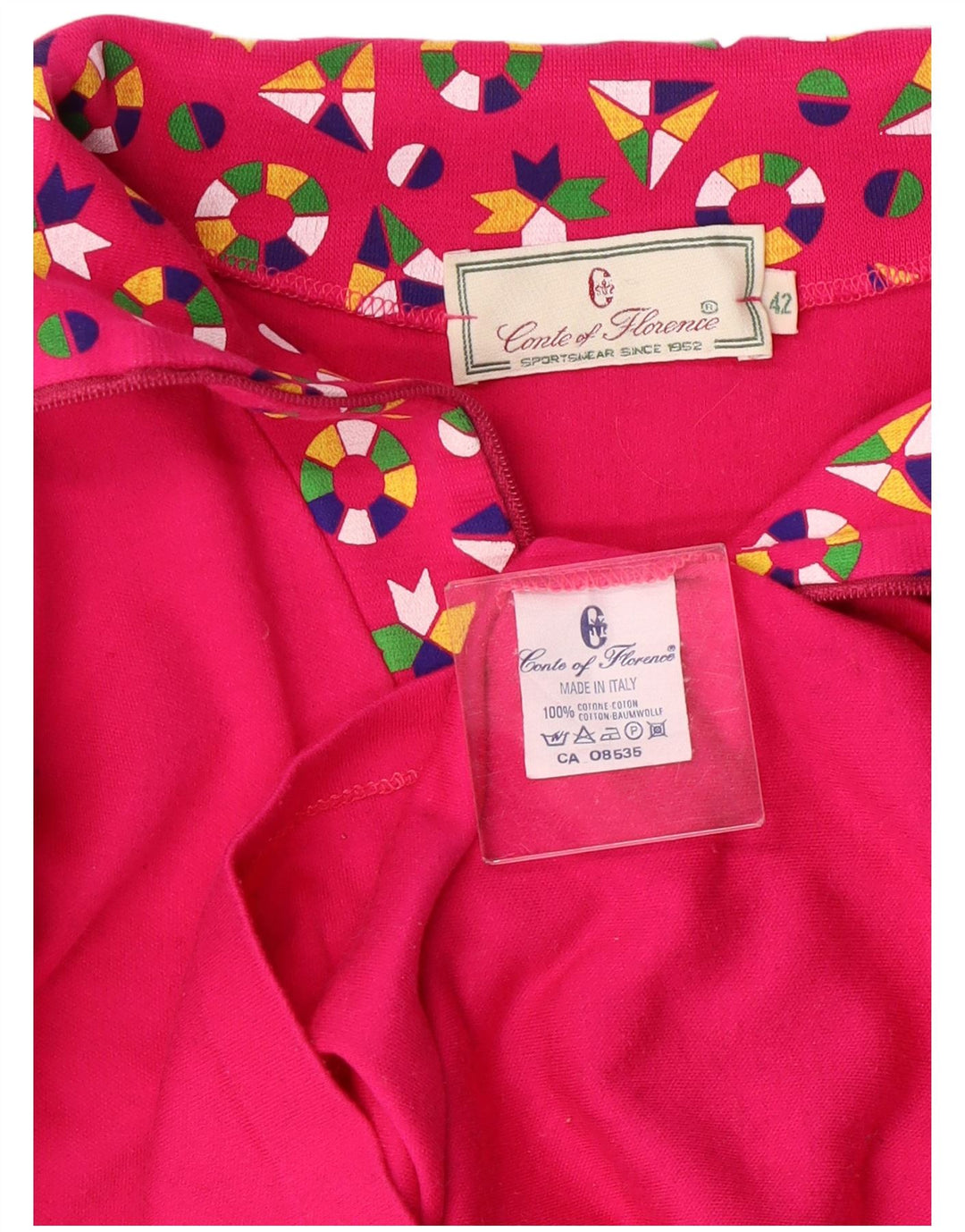 Top feminino Conte of Florence manga comprida IT 42 algodão rosa médio