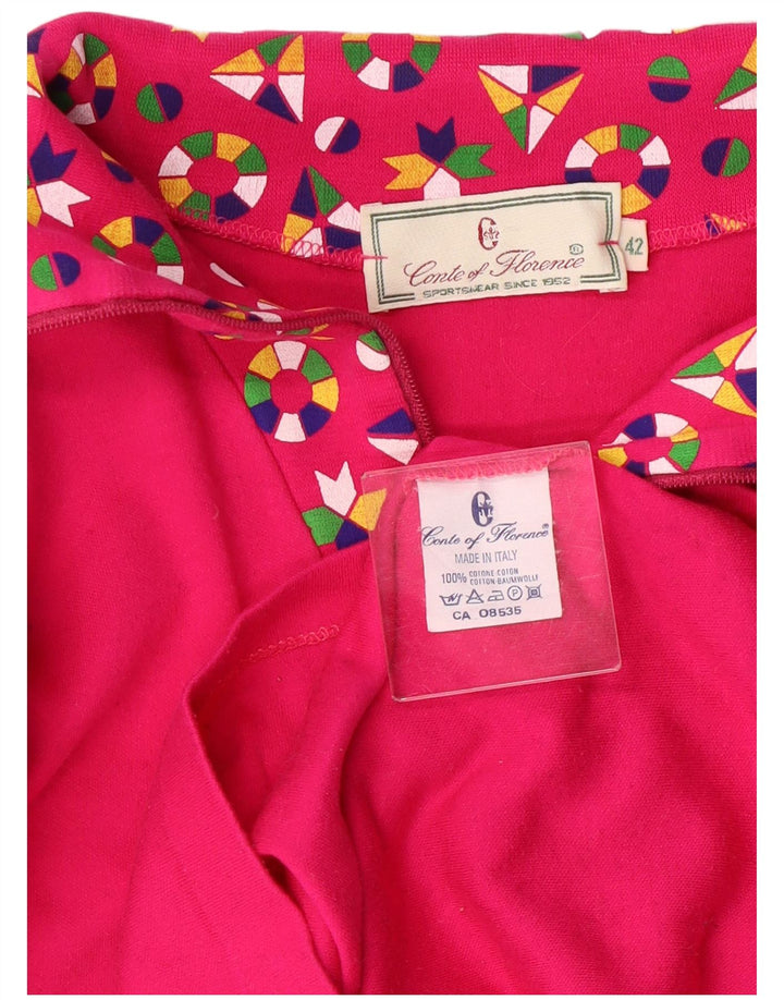 Top feminino Conte of Florence manga comprida IT 42 algodão rosa médio