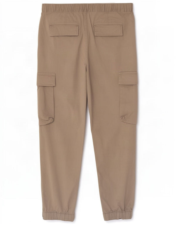 Zara Mens Joggers Cargo Calças Médio W31 L26 Bege