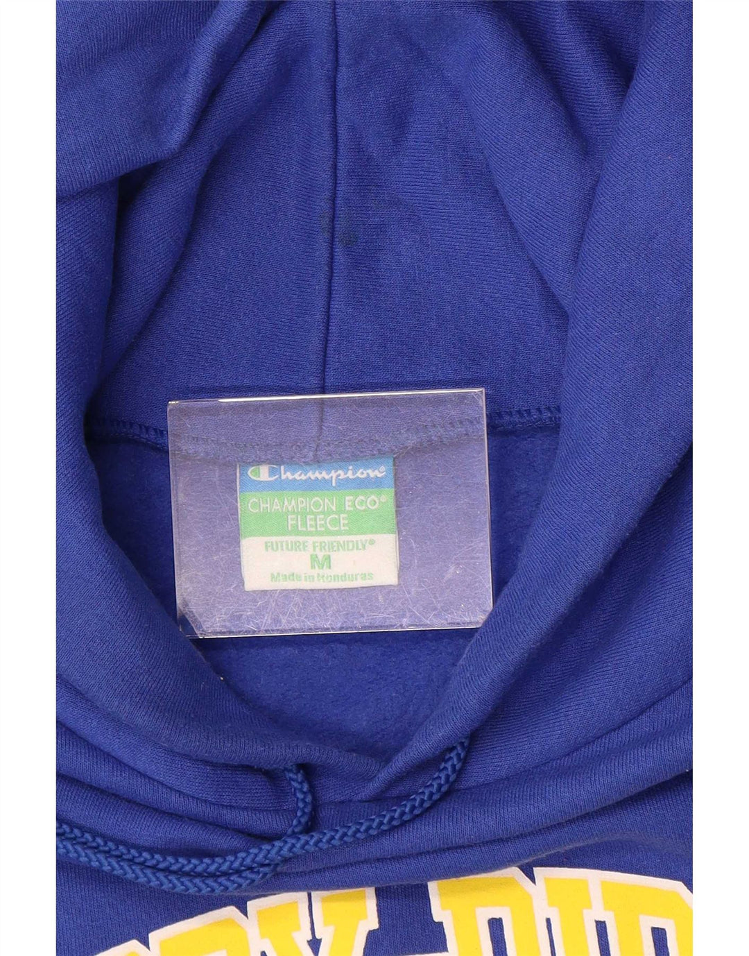 Jumper com capuz gráfico masculino Champion médio azul algodão