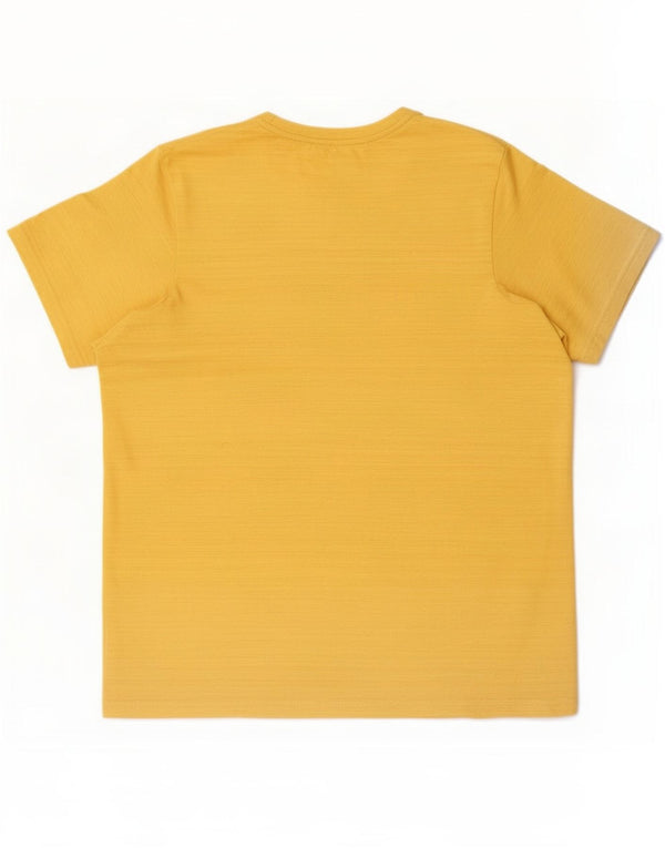 Nike Mens Dri Fit Standard T-Shirt Top Small Yellow Polyester