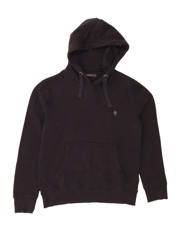 FRENCH CONNECTION Mens Hoodie Jumper Medium Navy Blue Cotton Vintage French Connection and Second-Hand French Connection from Messina Hembry 
