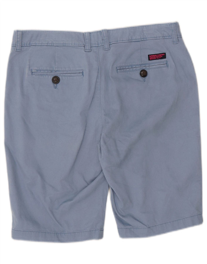 Shorts chino feminino SUPERDRY W34 grande algodão azul