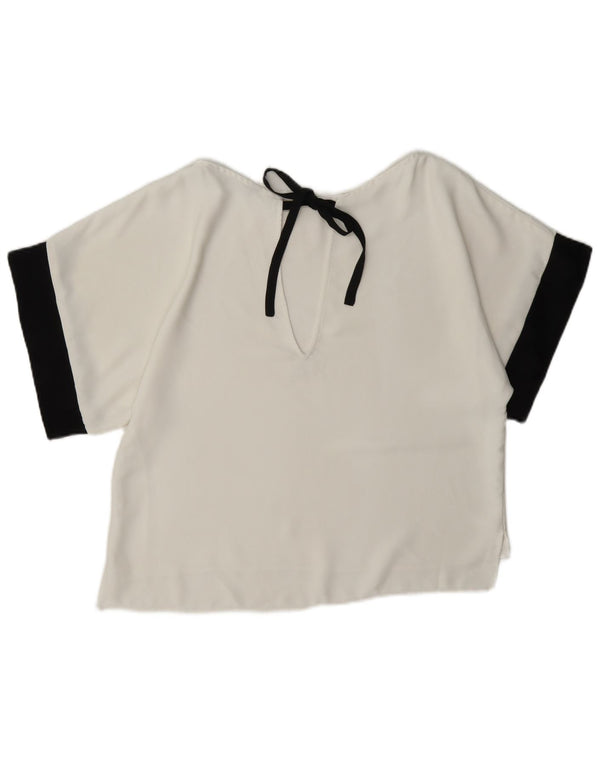 Blusa oversized feminina Zara UK 6 XS branco colorblock