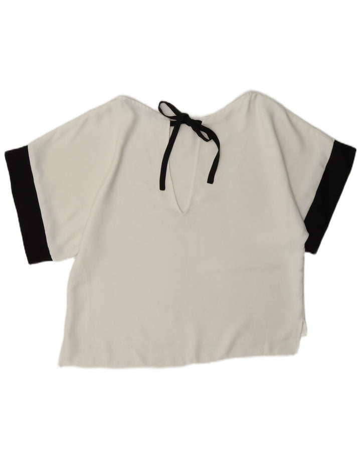 Blusa oversized feminina Zara UK 6 XS branco colorblock
