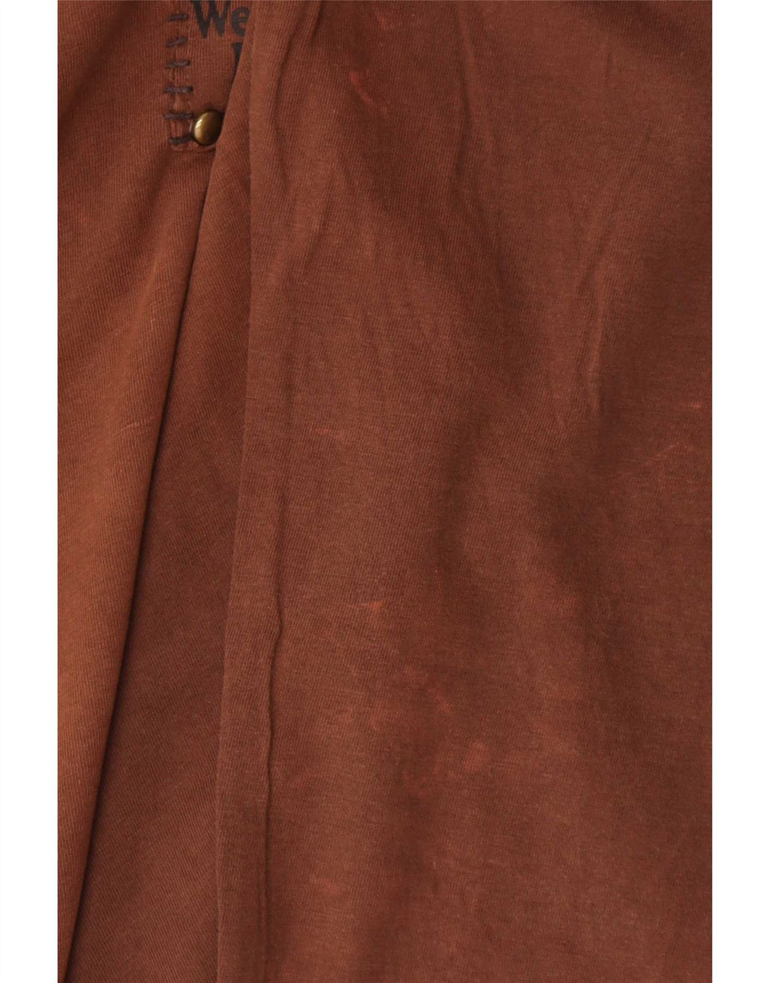 Bromfield Mens Top Manga Longa 2XL Algodão Marrom