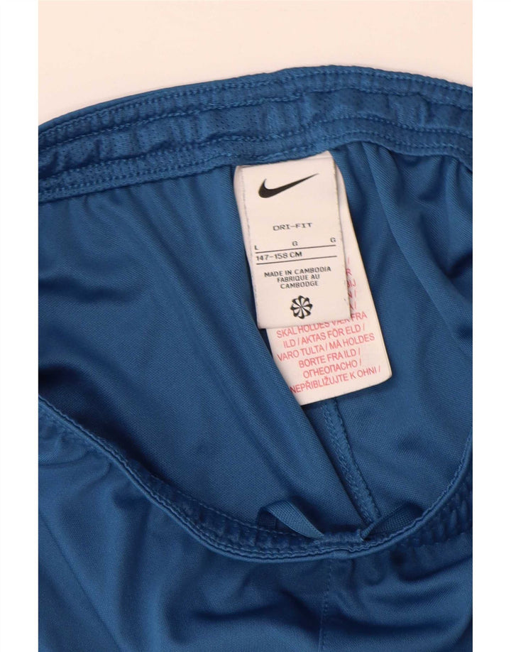 Shorts esportivos Nike Boys Dri Fit 12-13 anos grande azul poliéster