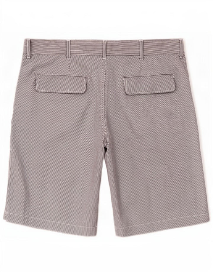 Benetton Masculino Casual Shorts IT 48 Médio W38 Listrado Azul