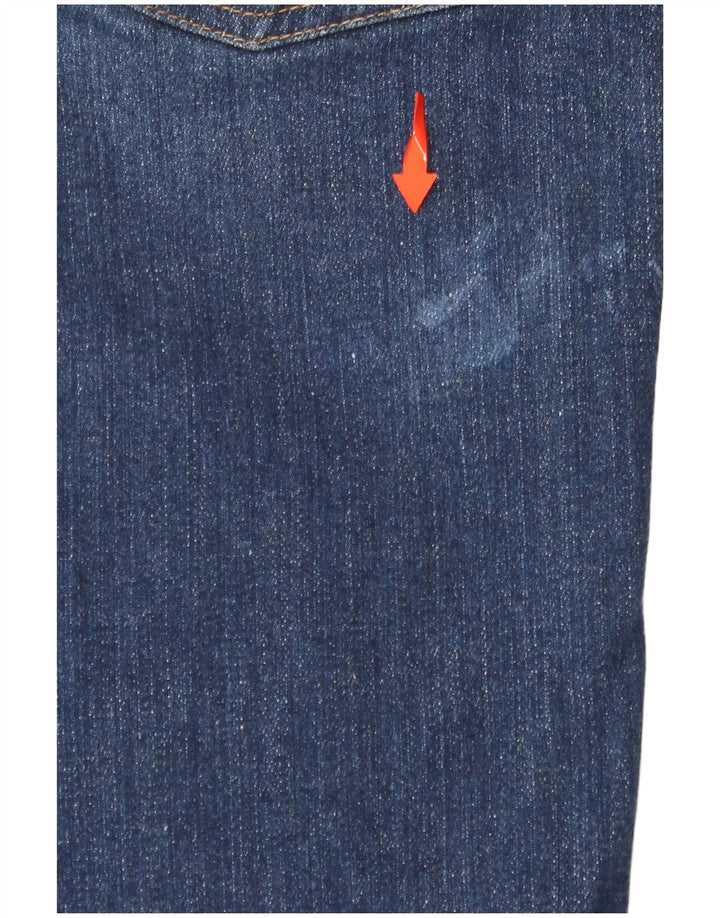 Calça jeans feminina FAT FACE Elise Wide Leg UK 8 pequena W28 L28 azul marinho