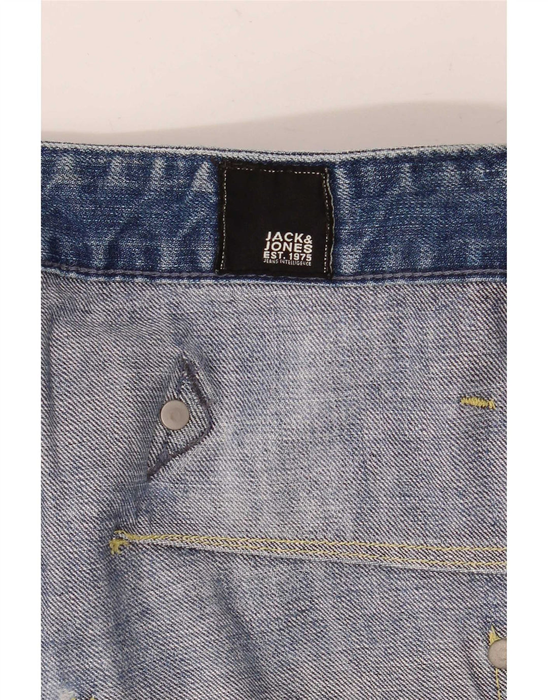Calça jeans masculina cargo desgastada Jack & Jones W30 L25 azul