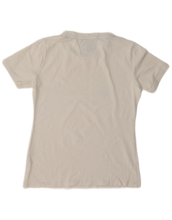 Camiseta feminina estampada Champion UK 12 algodão branco médio