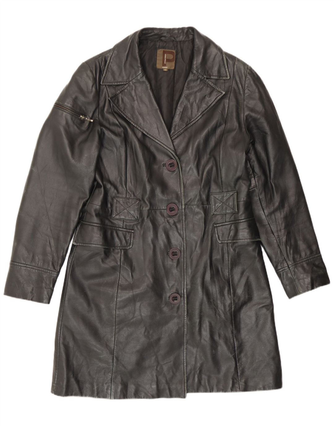 Casaco de couro feminino Conbipel IT 48 XL couro preto