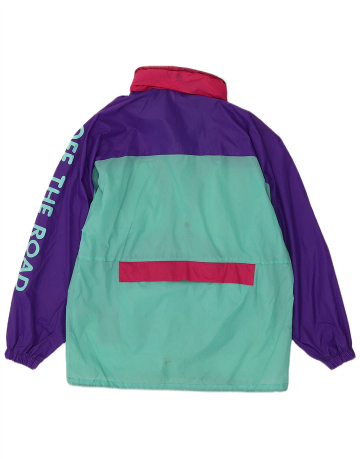 Jaqueta de chuva masculina gráfica K-Way UK 38 bloco colorido médio multicolorido