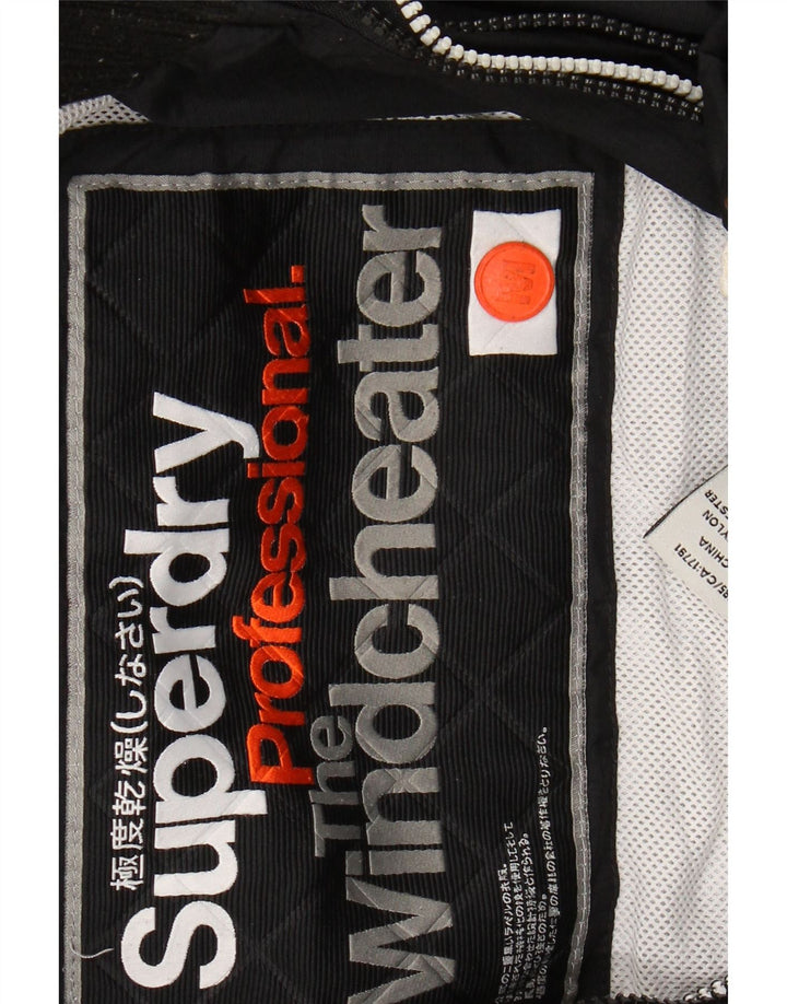 Jaqueta corta-vento feminina SUPERDRY The Windcheater UK 14 médio preto