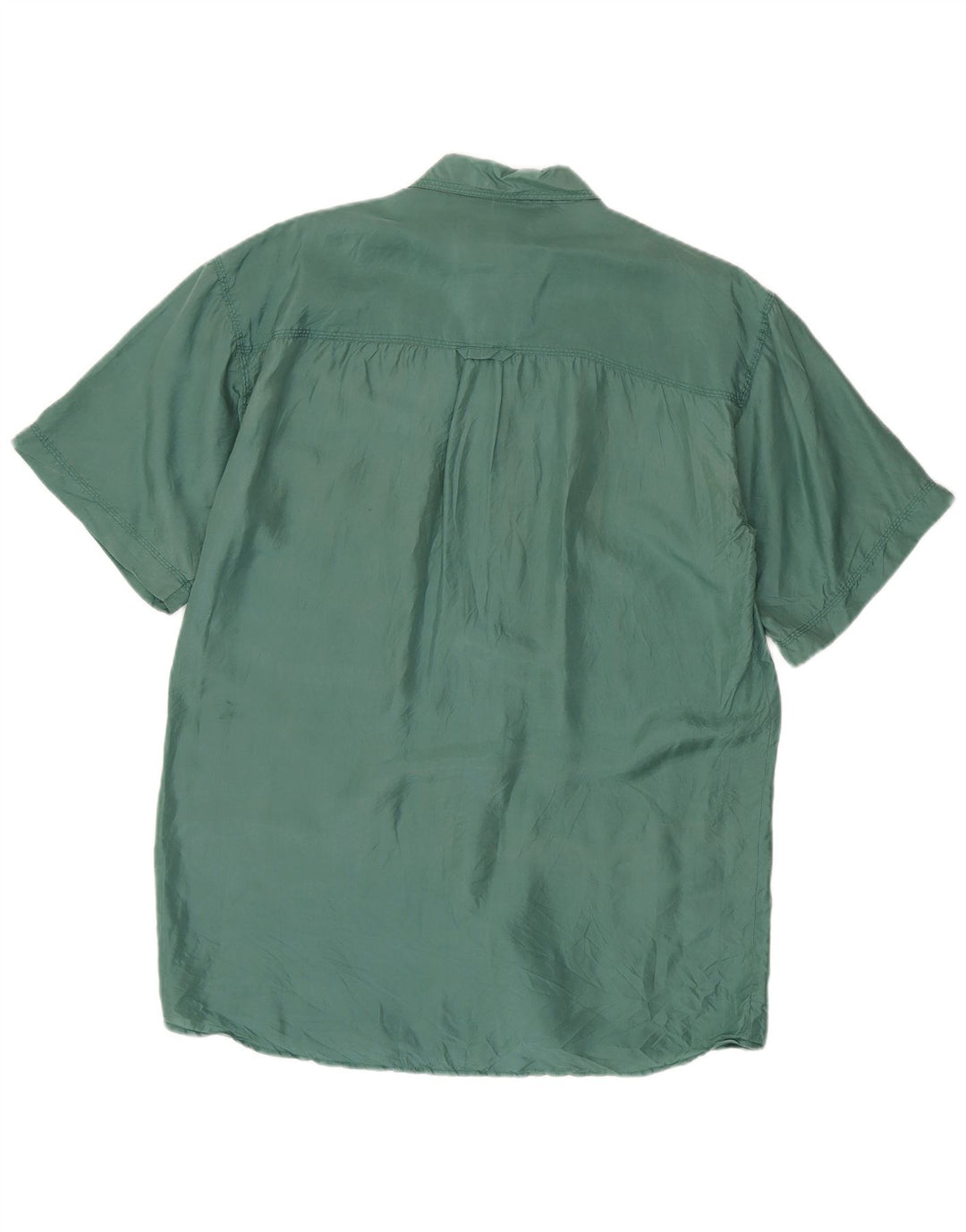 Camisa masculina de manga curta Vinci pequena seda verde