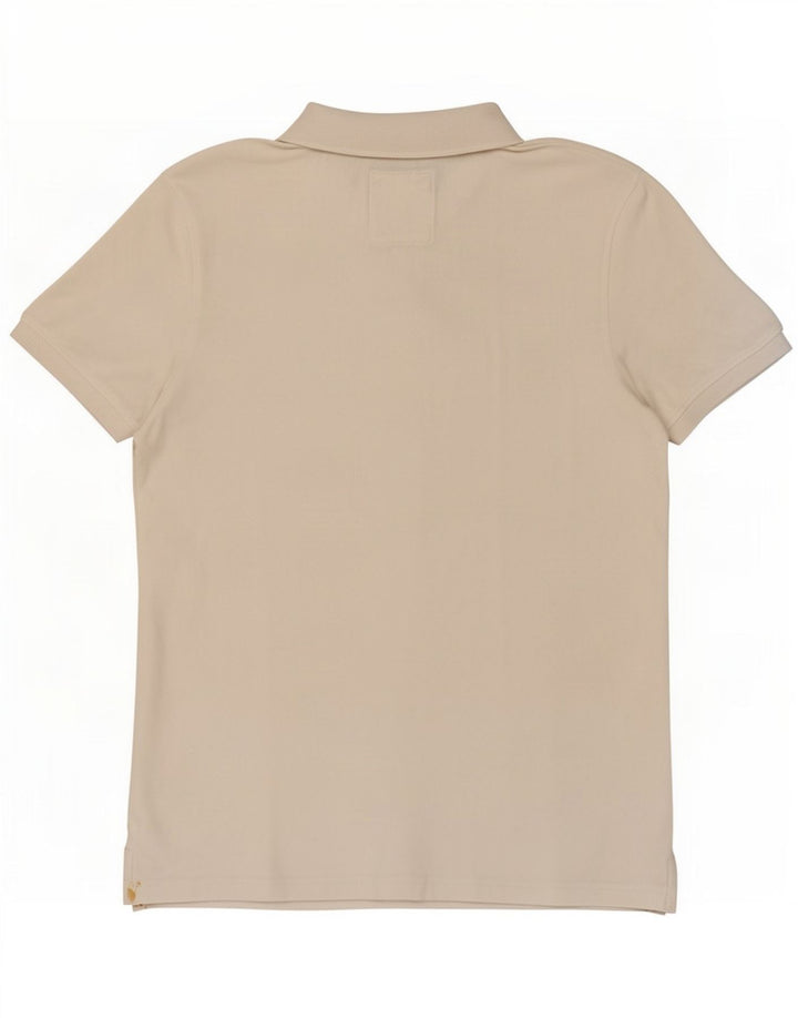 Camisa polo masculina Crew Clothing algodão branco médio