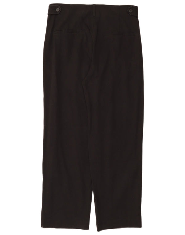 Calça feminina de cintura alta Massimo Dutti UE 40 médio W30 L28 preta