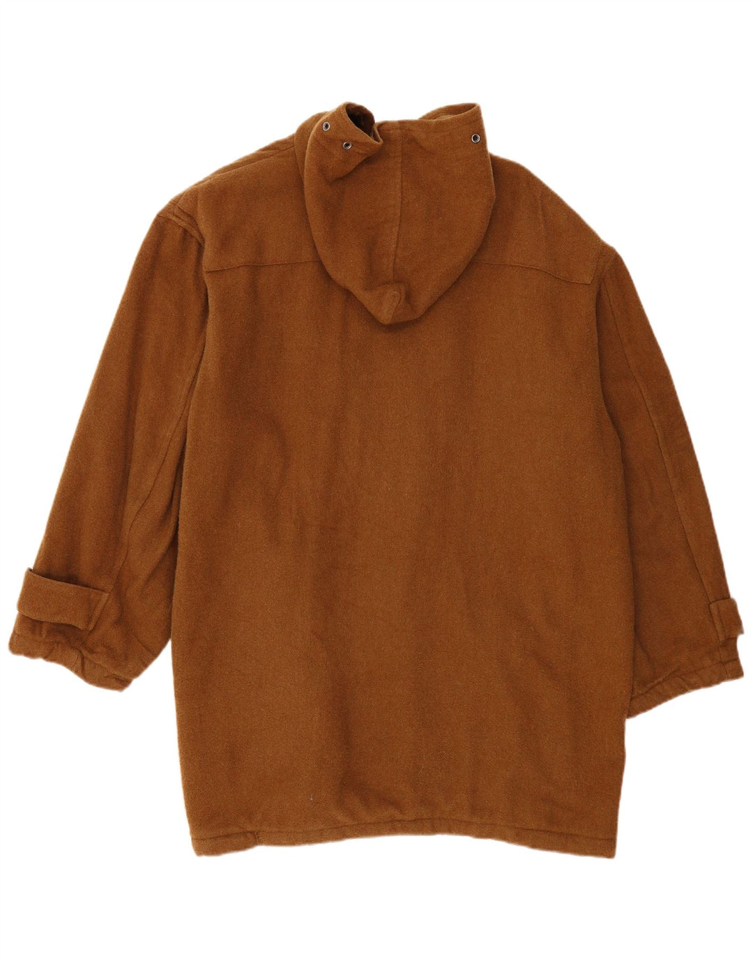 MEXX Casaco masculino solto com capuz e capuz Reino Unido 36 lã marrom médio