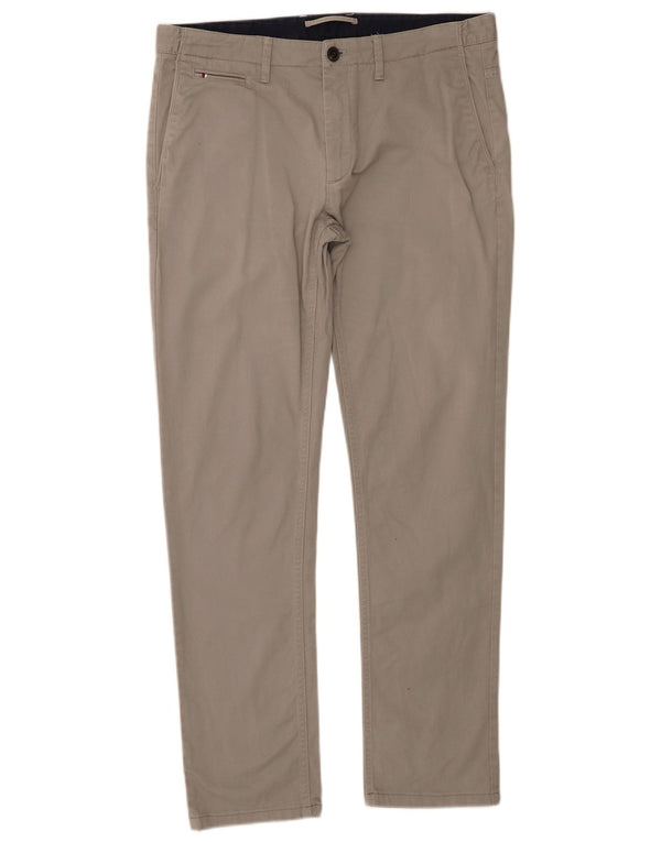 Calça Chino Reta Masculina Zara EU 44 Grande W34 L31 Cinza