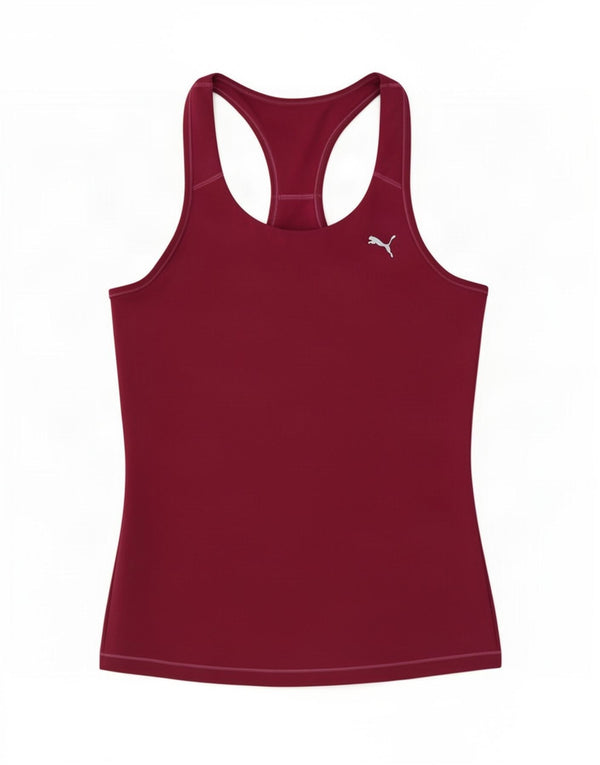 Puma Womens Vest Top UK 12 Médio Borgonha Poliéster
