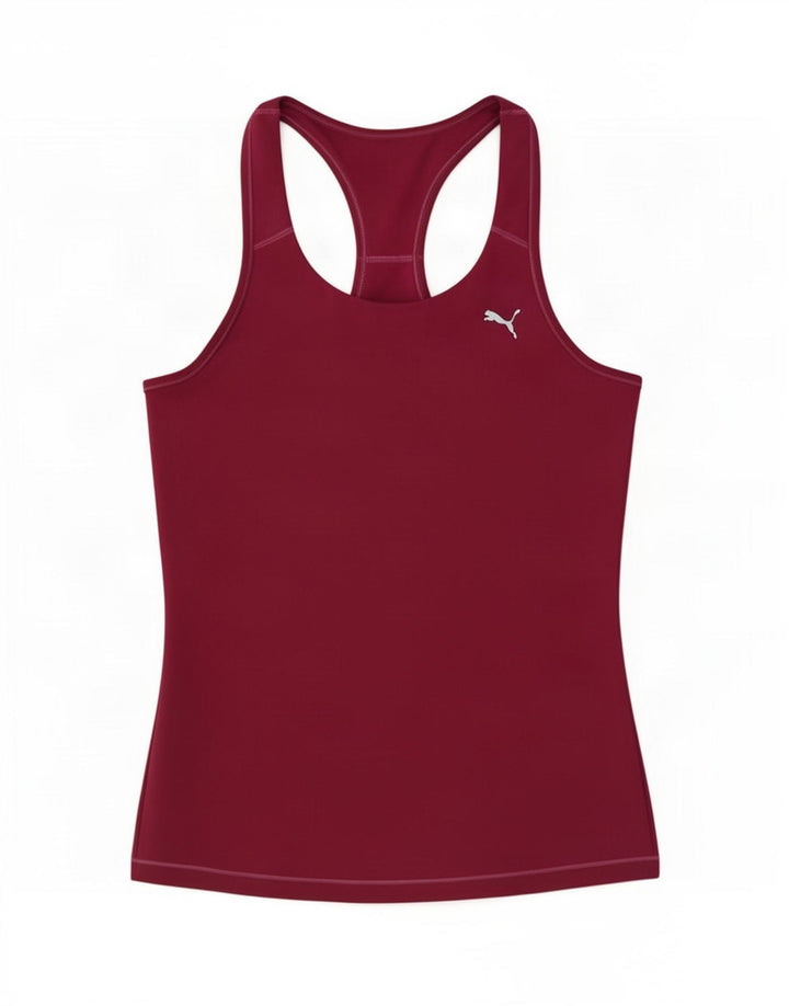 Puma Womens Vest Top UK 12 Médio Borgonha Poliéster