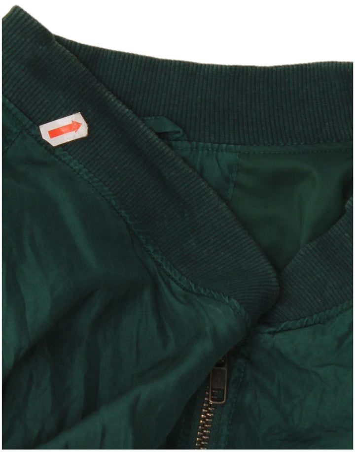 Jaqueta bomber masculina VINTAGE UK 42 XL seda verde