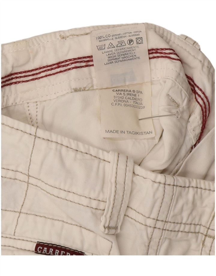 Carrera Womens Cargo Cargo Shorts IT 52 XL W34 Algodão Branco