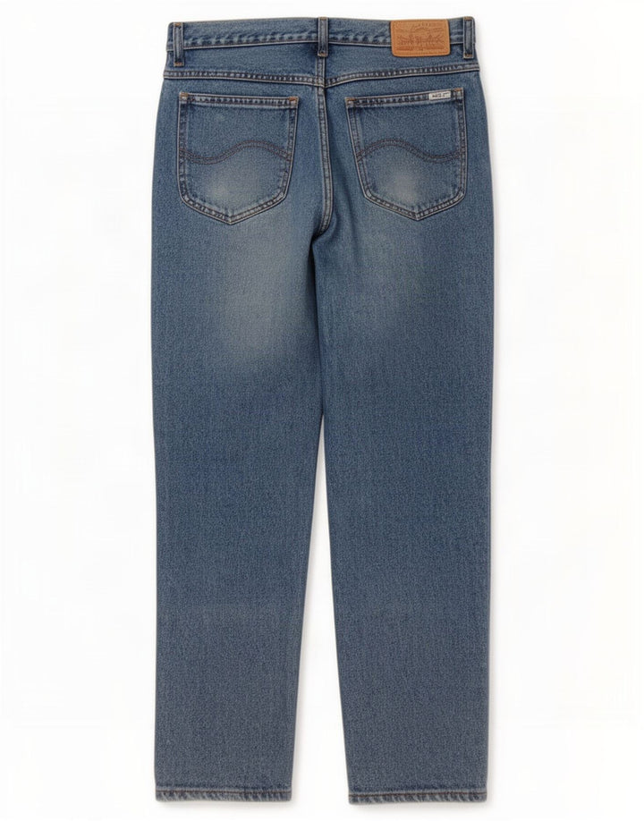 Rifle Mens Tapered Jeans W34 L31 Azul Algodão