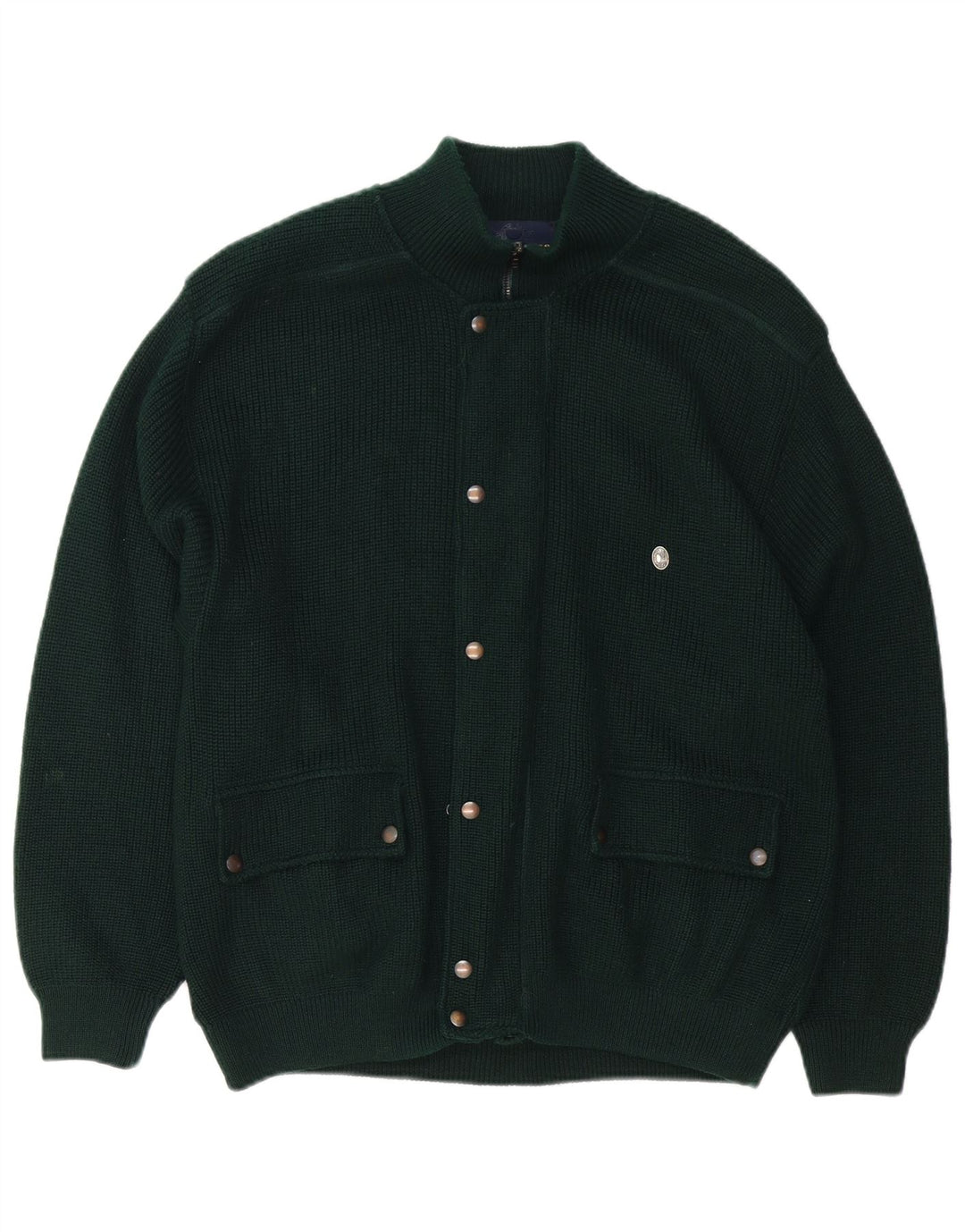 Il Granchio Suéter Cardigan Masculino Verde Médio