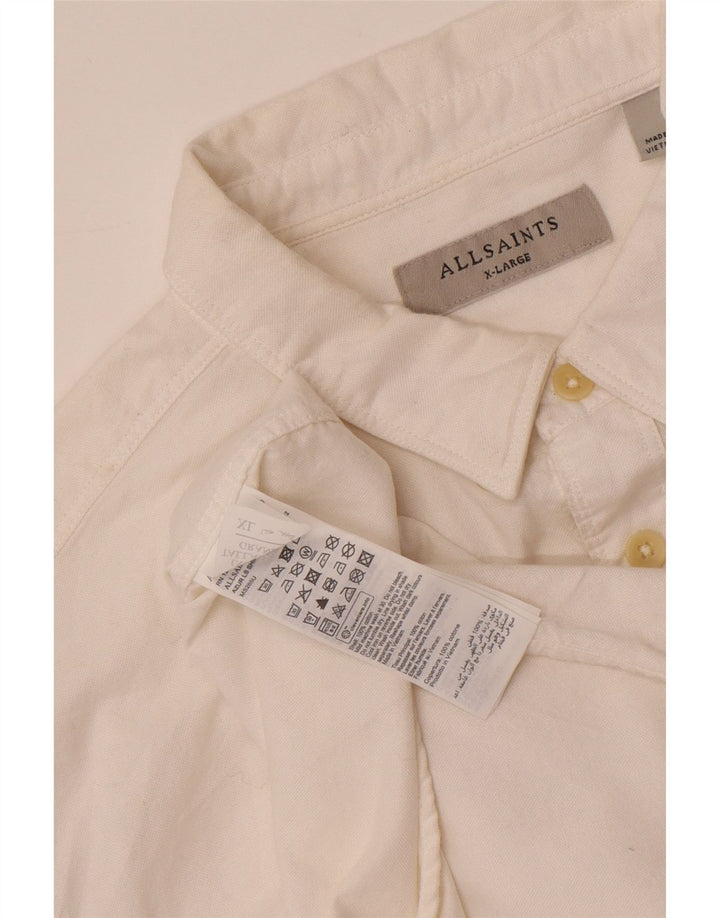Camisa masculina ALL SAINTS XL algodão branco