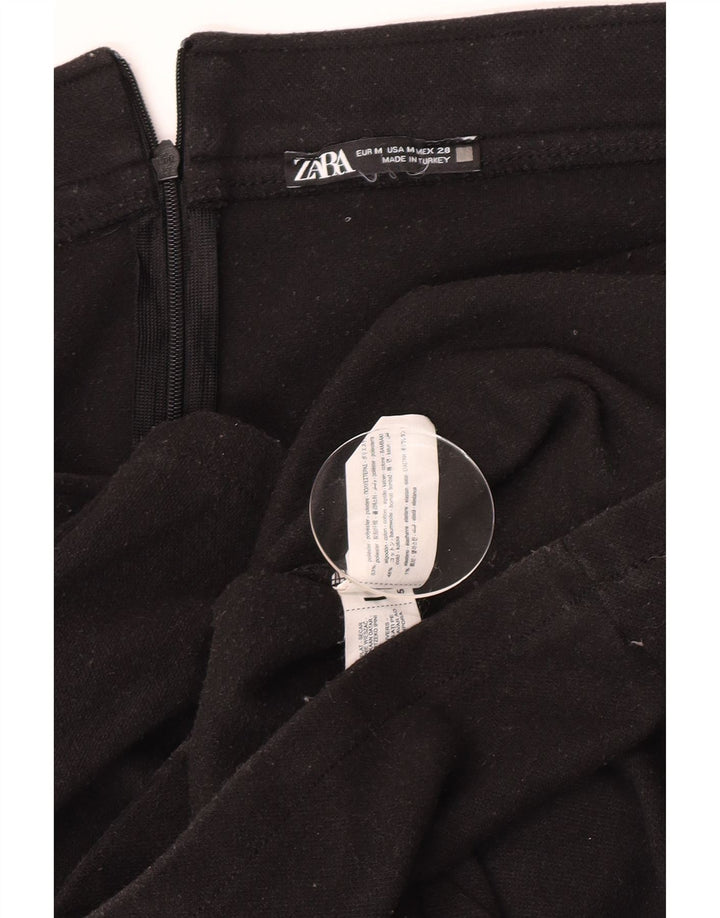 Zara Saia maxi feminina de cintura alta média W30 poliéster preto