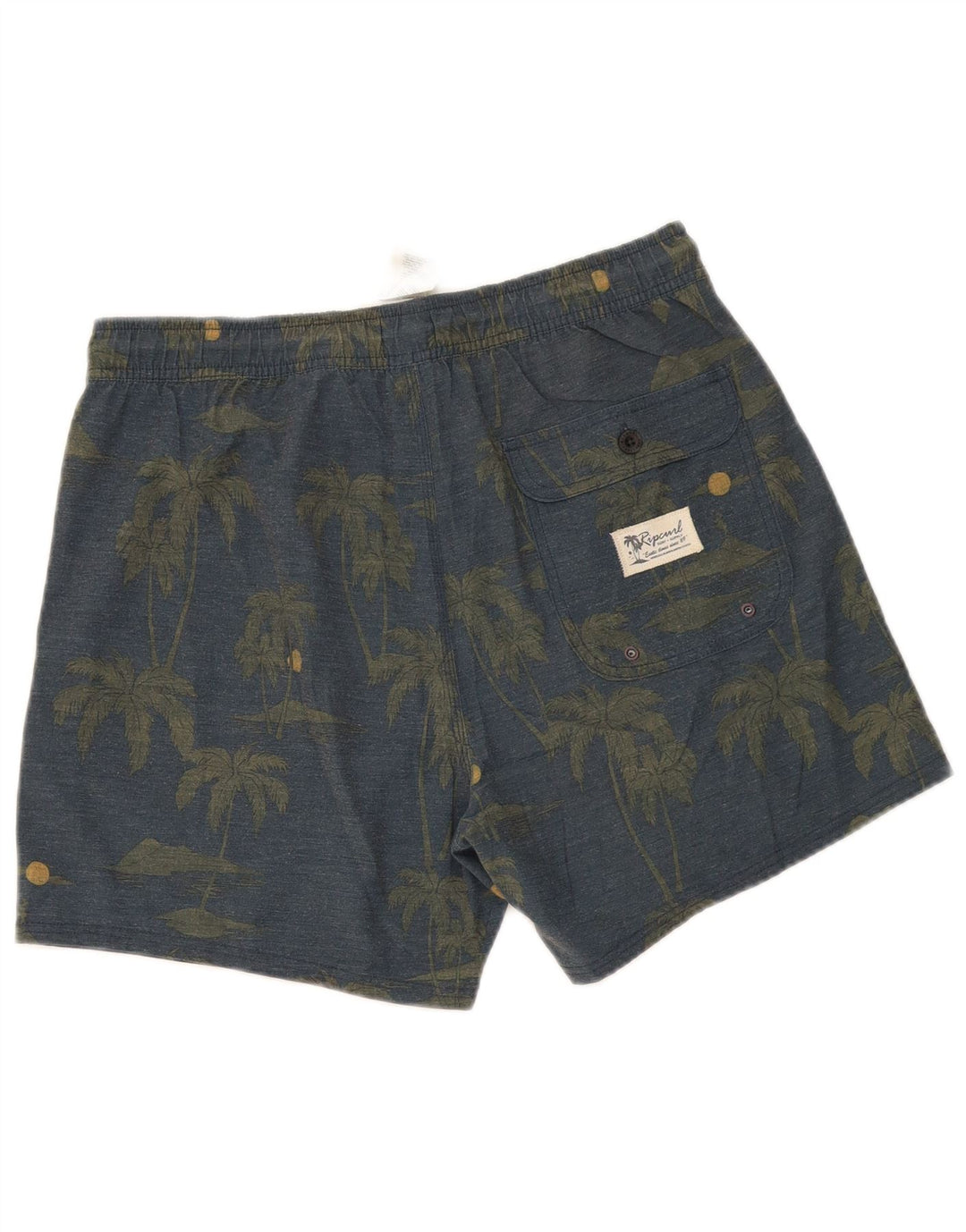 Shorts esportivos masculinos Rip Curl algodão floral cinza médio