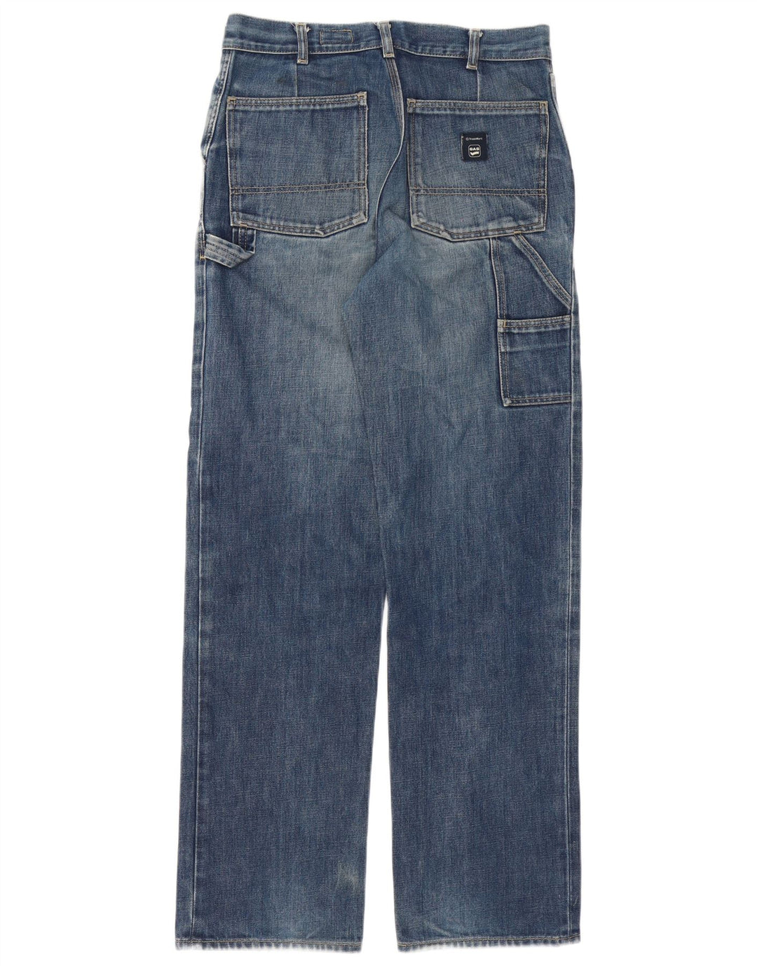Gas Mens Straight Jeans W29 L33 Azul Algodão