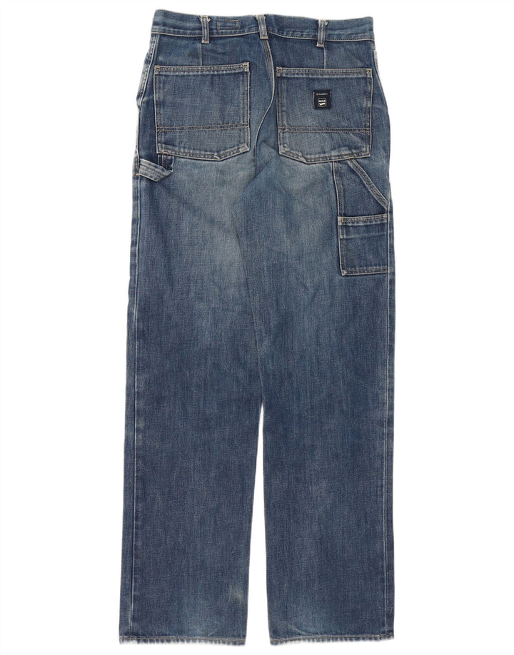 Gas Mens Straight Jeans W29 L33 Azul Algodão