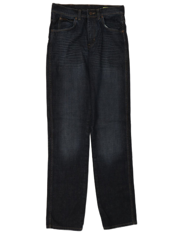 Wrangler Masculino Texas Stretch Straight Jeans W30 L34 Azul Marinho Algodão