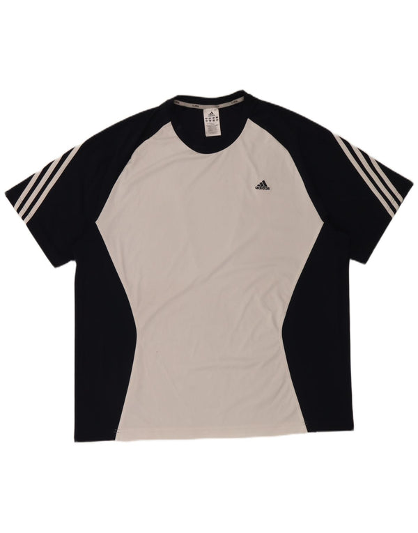 Adidas Masculino Clima 365 Camiseta Top 2XL Branco Colourblock Poliéster